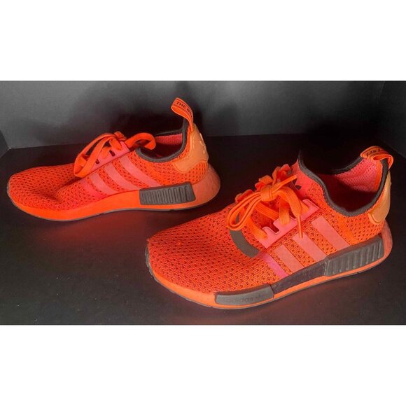 Adidas NMD R1 PrimeKnit Athletic Running Shoes Womens 7 FV1740 Signal Pink - Picture 6 of 8